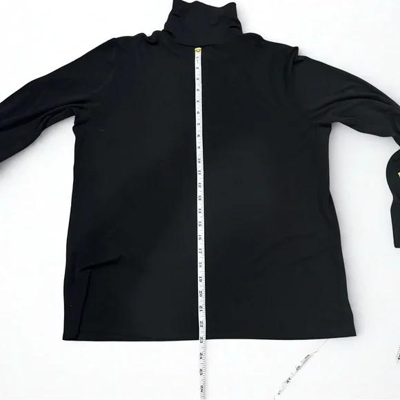 Eileen Fisher Black Turtleneck Long Sleeve Size L 100% Silk Mélange Turtleneck - Picture 10 of 10